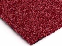 Roter Teppich in Form einer Laufbahn mit weißen Linien, Startlinie und den Zahlen 1 bis 4; oben links ein Schild mit der Aufschrift „Anwendungsbeispiel“.