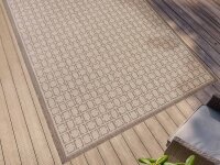 In- und Outdoorteppich LINEA | Taupe Square | Verschiedene Größen