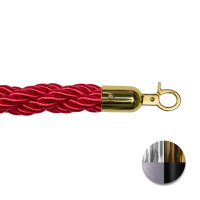 Rotes, geflochtenes Absperrseil mit goldenem...