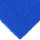 Ausschnitt einer blau gefärbten Matte mit rauer, faseriger Oberfläche, diagonal im Bild angeordnet.