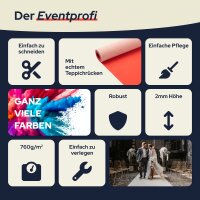 Event- und Messeteppich PODIUM - Pink - 2,00m x 11,00m