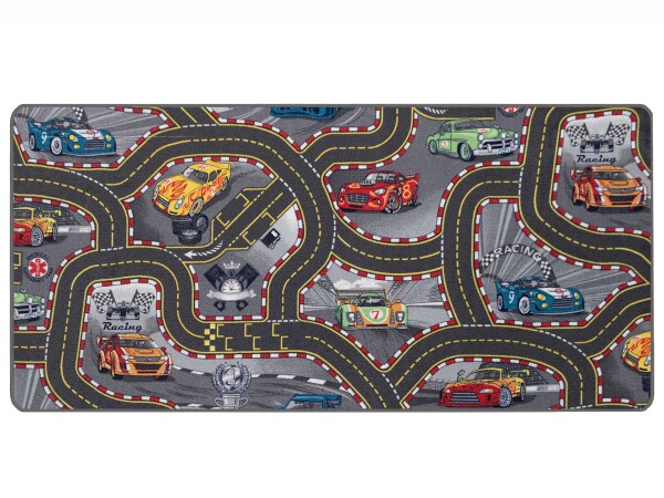 Spiel- und Kinderteppich CARS | Grau - 95x200 cm