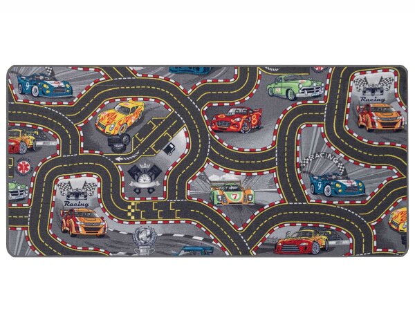 Spiel- und Kinderteppich CARS | Grau - 160x200 cm